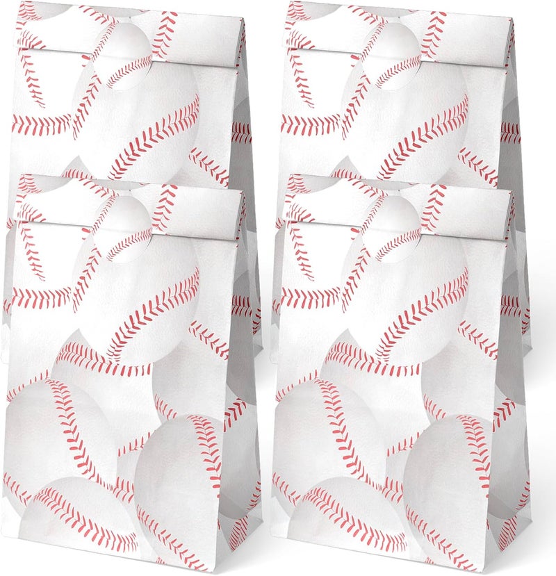 Outego 24 Baseball Party Favor Bags with Stickers - Goodie Bags & Party Favors for Kids' Birthday Parties - Image 1